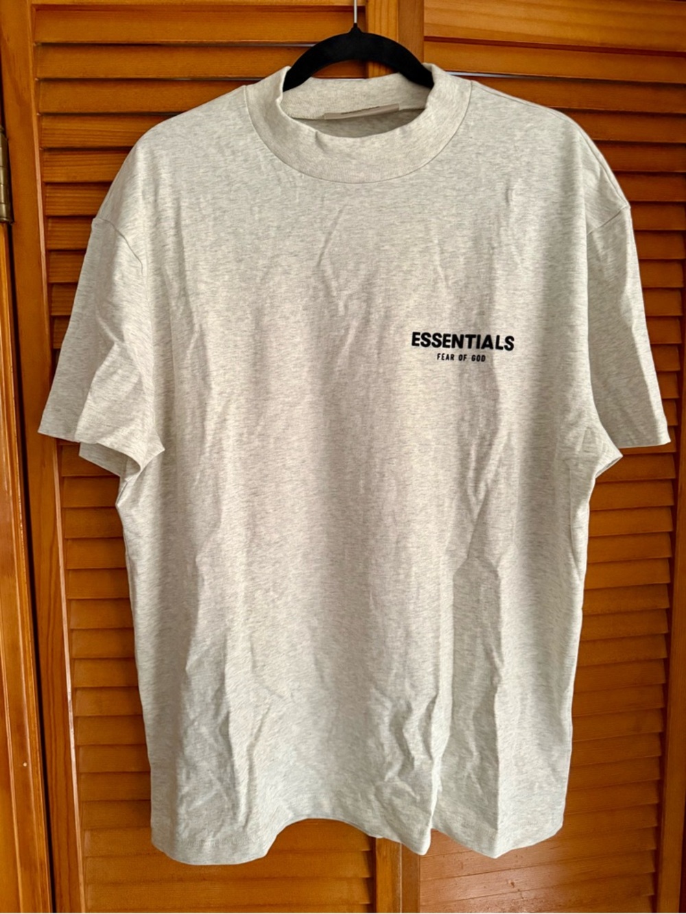 Essentials Fear of God Light Oatmeal Short-Sleeve Logo Tee